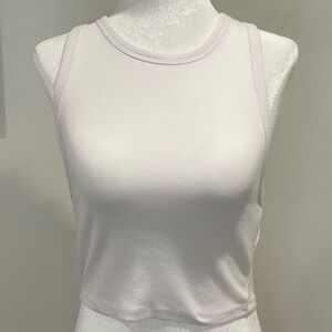 Zara White Crop Top Sz L